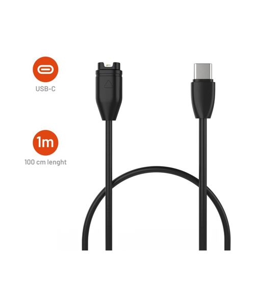 Nabíjecí USB-C kabel FIXED pro smartwatch Garmin Fenix 5/6/7/7X/8, Epix, Venu 2/3/3S, Vívoactive 3/4