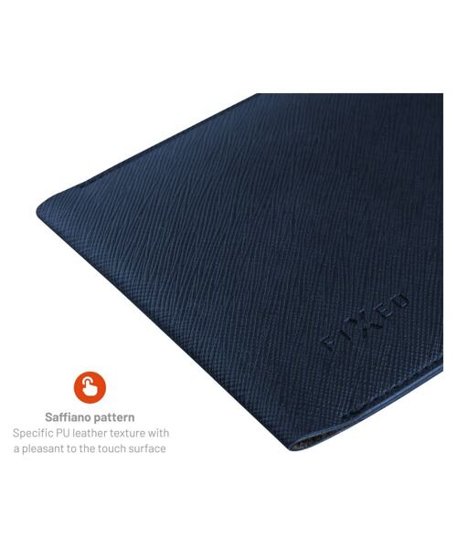 Taštička přes rameno s kapsou FIXED Verona s černou šňůrkou pro mobilní telefony do 7", tmavě modrá