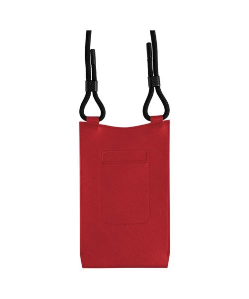 Taštička přes rameno s kapsou FIXED Verona s černou šňůrkou pro mobilní telefony do 7", červená