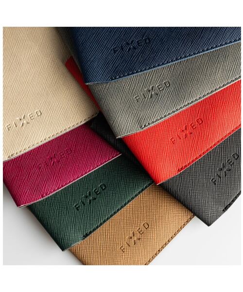 Taštička přes rameno s kapsou FIXED Verona s černou šňůrkou pro mobilní telefony do 7", černá