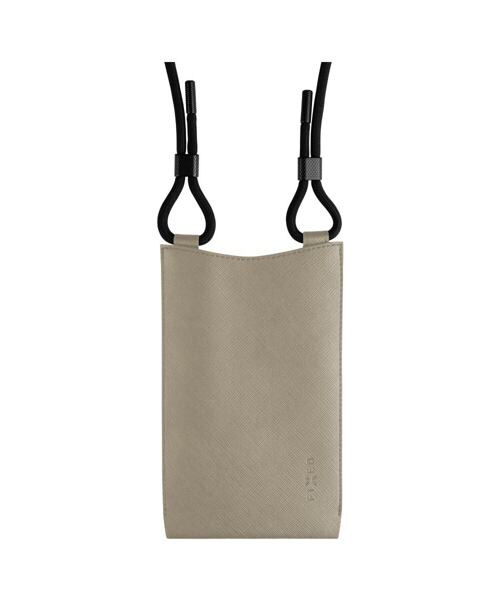 Taštička přes rameno s kapsou FIXED Verona s černou šňůrkou pro mobilní telefony do 7", krémová