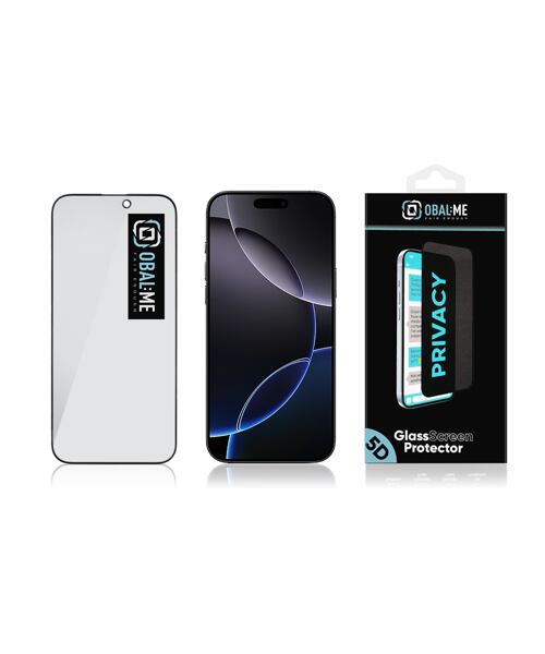 OBAL:ME Privacy 5D Tvrzené Sklo pro Apple iPhone 16 Pro Max Black