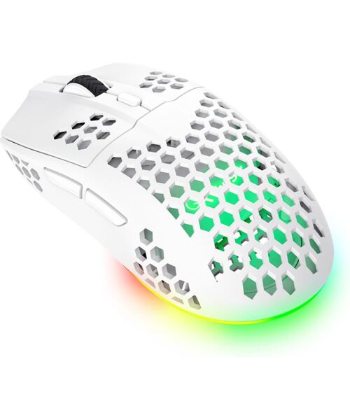 Trust Gaming GXT 929W Helox/Herní/Optická/Pro praváky/4 800 DPI/Bezdrátová USB/Bílá