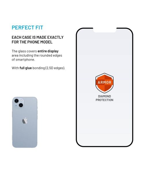 Ultra odolné tvrzené sklo FIXED Armor s Anti-dust aplikátorem a AR vrstvou pro Apple iPhone 13/13Pro