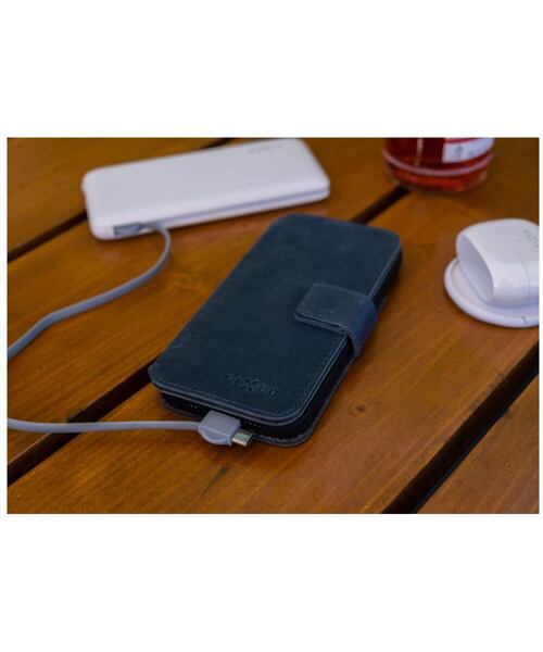 Kožené pouzdro typu kniha FIXED ProFit pro Apple iPhone 16 Plus, modré