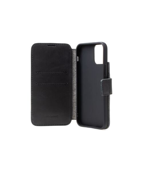 Kožené pouzdro typu kniha FIXED ProFit pro Apple iPhone 16 Pro, černé