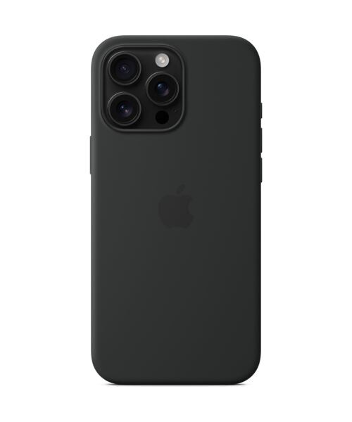 APPLE iPhone 16 Pro Max Silicone Case with MS - Black