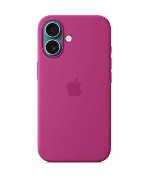 APPLE iPhone 16 Silicone Case with MS - Fuchsia