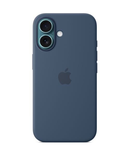 MYY23ZM/A Apple Silikonový Kryt vč. Magsafe pro iPhone 16 Denim