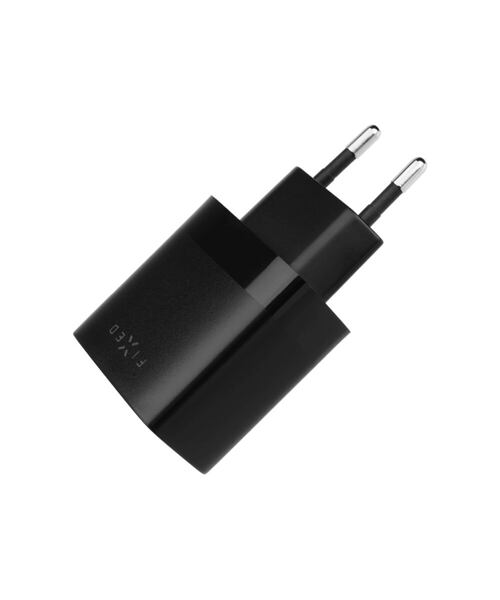 Síťová nabíječka FIXED s 2xUSB výstupem, 17W Smart Rapid Charge, černá