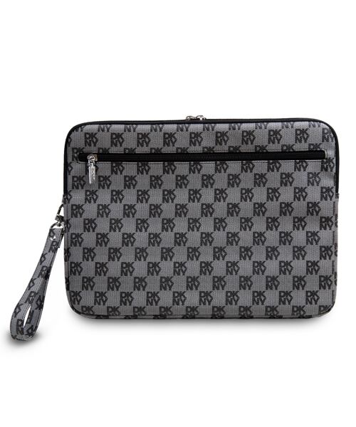 DKNY PU Leather Checkered Pattern and Stripe Obal na Notebook 13/14" Black