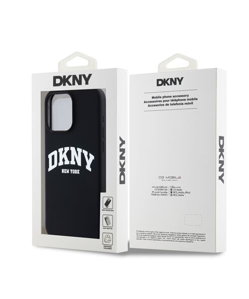 DKNY Liquid Silicone Arch Logo MagSafe Zadní Kryt pro iPhone 12/12 Pro Black
