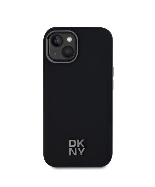 DKNY PU Leather Stack Logo Magsafe Zadní Kryt pro iPhone 15 Black