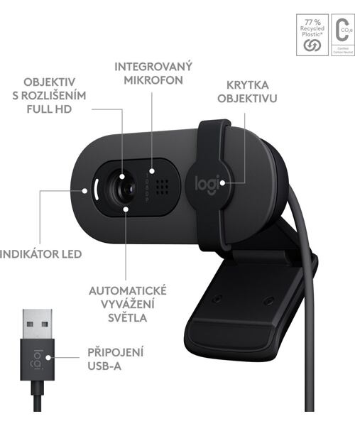 kamera Logitech BRIO 100, Graphite_