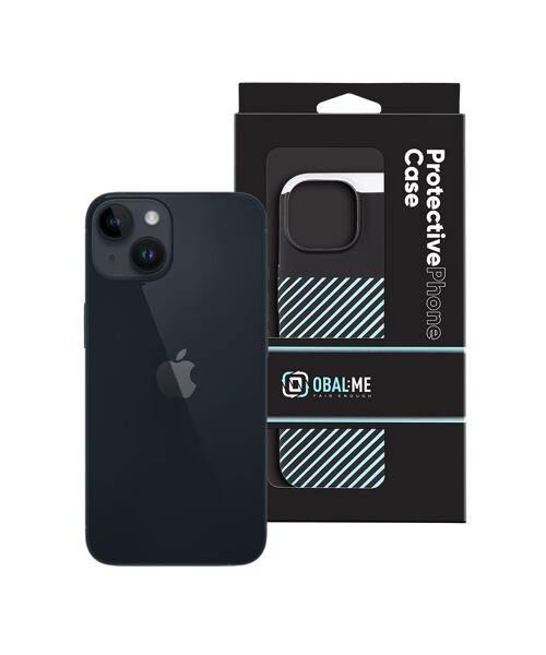 OBAL:ME Flossy Stripes Kryt pro Apple iPhone 14 Black/Sky Blue