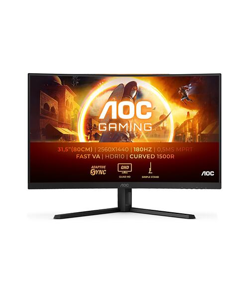 AOC Gaming/CQ32G4VE/31,5''/VA/QHD/180Hz/1ms/Black/3R