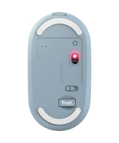TRUST PUCK/Cestovní/Optická/1 600 DPI/USB+BT/Modrá