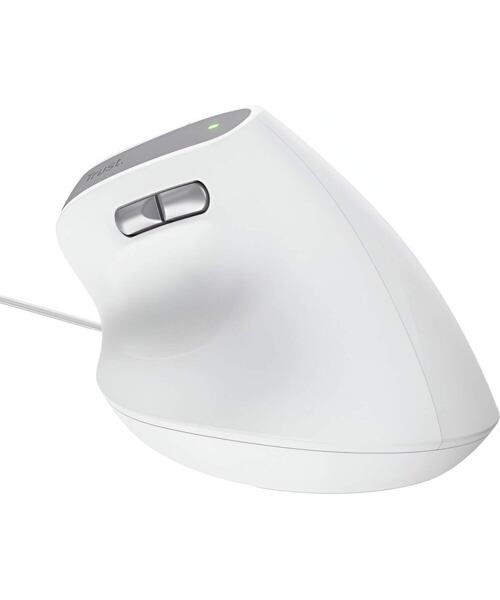 Trust Bayo II/Vertikální/Optická/Pro praváky/2 400 DPI/Drátová USB/Bílá