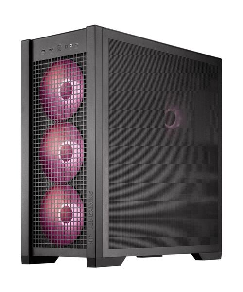 ASUS TUF Gaming GT302 ARGB/Midi Tower/Transpar./Černá