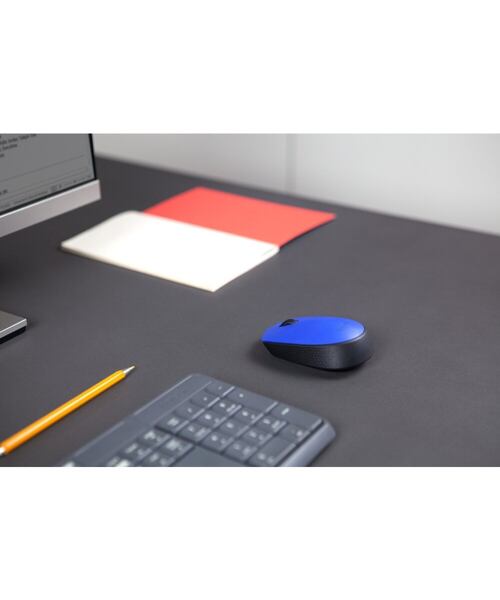 Logitech M171/Kancelářská/Optická/1 000 DPI/Bezdrátová USB/Černá-modrá