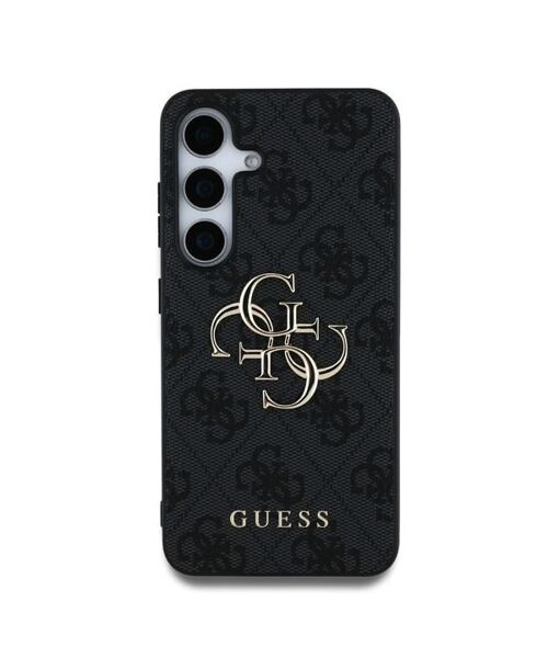 Guess PU 4G Metal Logo Zadní Kryt pro Samsung Galaxy S25 Grey