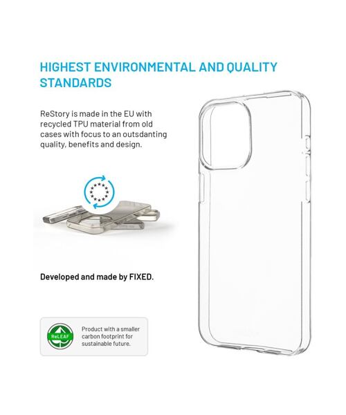 TPU gelový kryt FIXED ReStory AntiUV pro Apple iPhone 15 Pro Max, čirý