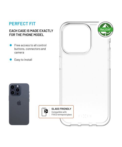 TPU gelový kryt FIXED ReStory AntiUV pro Apple iPhone 12/12 Pro, čirý