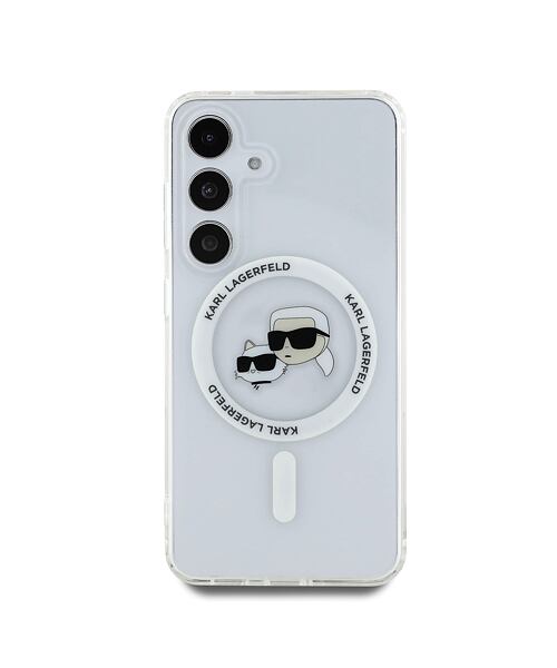 Karl Lagerfeld IML K&CH Heads MagSafe Zadní Kryt pro Samsung Galaxy S25 Transparent