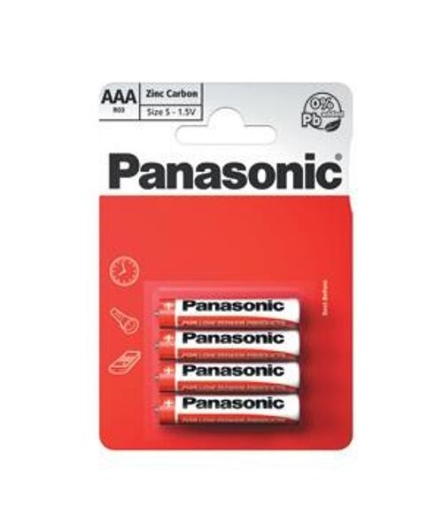 PANASONIC Zinkouhlíkové baterie Red Zinc R03RZ/4BP EU AAA 1,5V (Blistr 4ks)