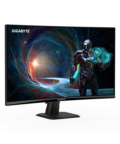 GIGABYTE LCD - 27" Gaming monitor GS27QCA, Prohnutý VA 1500R, 2560x1440 QHD, 180Hz, 5000:1, 250cd/m2