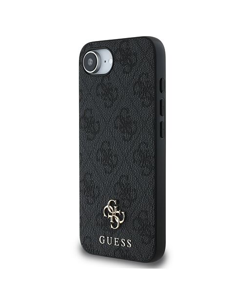 Guess PU 4G Small Metal Logo MagSafe Zadní Kryt pro iPhone 16e Grey