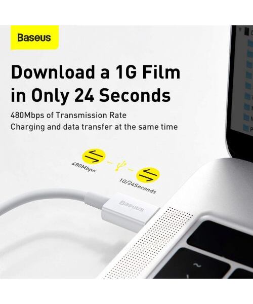 Baseus datový kabel Superior USB-C/Lightning 1m 20W bílý