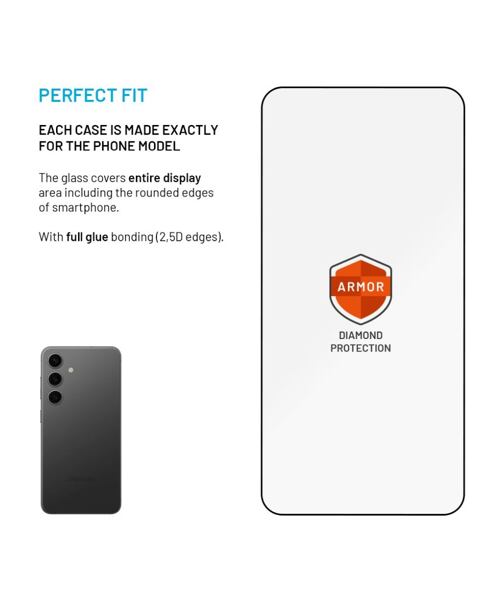 Ultra odolné tvrzené sklo FIXED Armor s Anti-dust aplikátorem a AR vrstvou pro Samsung Galaxy S24/S2