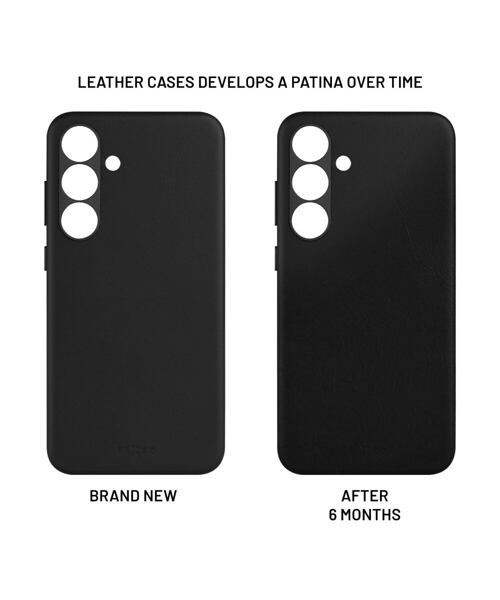 Kožený zadní kryt FIXED MagLeather s podporou MagSafe pro Samsung Galaxy S25+, černý