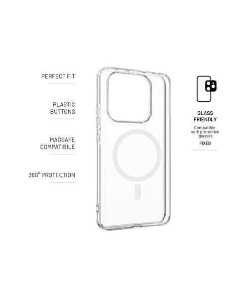 Zadní kryt FIXED MagPure s podporou Magsafe pro Xiaomi Redmi Note 14 5G, čirý