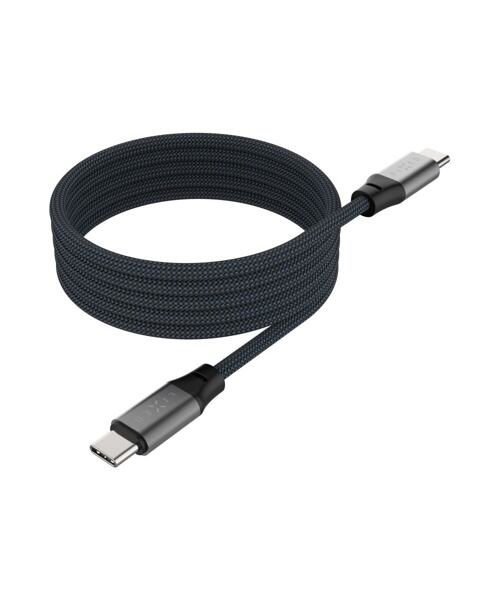 Magnetický nabíjecí a datový opletený kabel FIXED s konektory USB-C/USB-C a podporou PD, 1.2m, USB 2