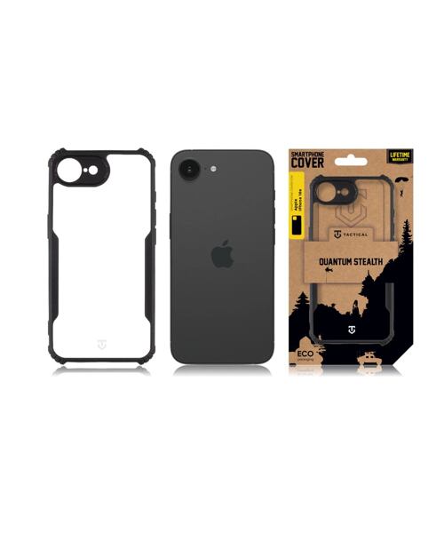 Tactical Quantum Stealth Kryt pro Apple iPhone 16e Clear/Black