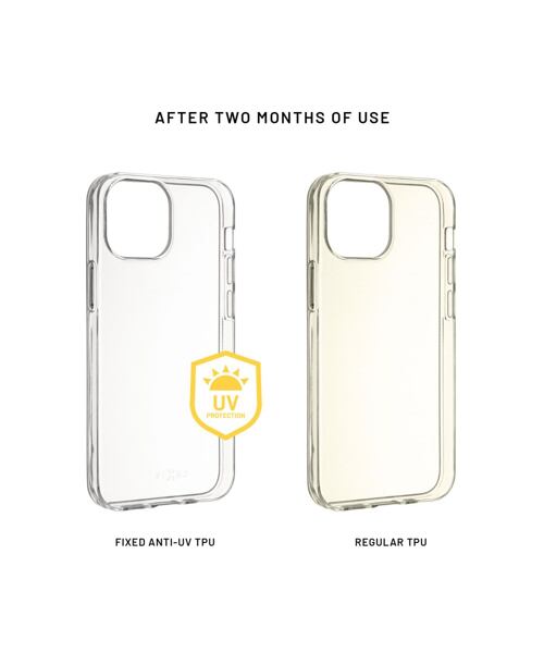 TPU gelový kryt FIXED Story AntiUV pro Apple iPhone 16e, čirý