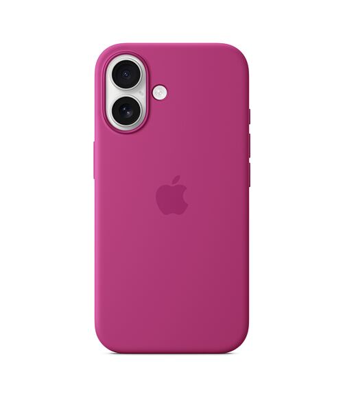 APPLE iPhone 16 Silicone Case with MS - Fuchsia