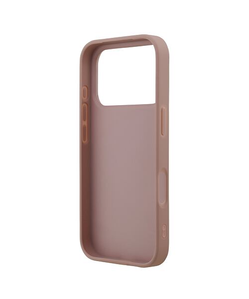 Guess PU Fixed Glitter 4G Metal Logo Zadní Kryt pro iPhone 17 Pro Pink