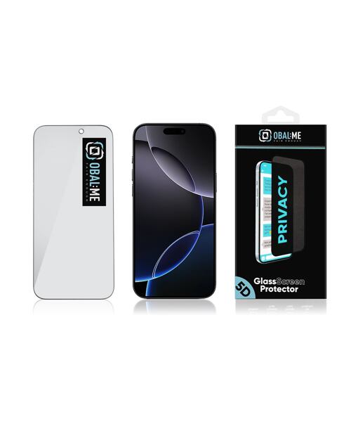 OBAL:ME Privacy 5D Tvrzené Sklo pro Apple iPhone 17 Pro Max Black