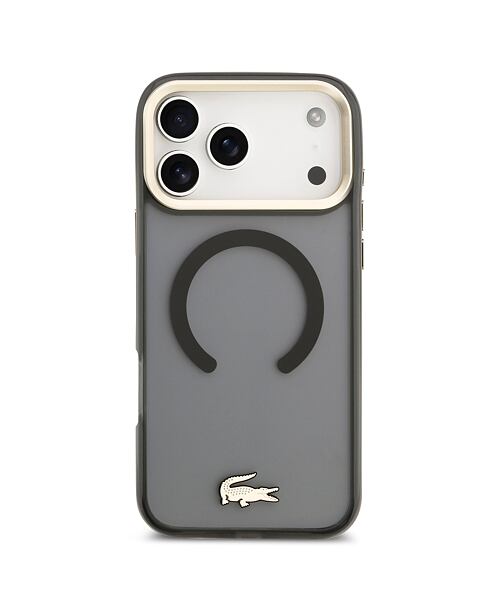 Lacoste PC/TPU Frosted Finish Gold Logo MagSafe Zadní Kryt pro iPhone 17 Pro Max Black