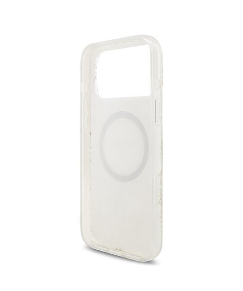 Guess IML Flowers Allover Strap MagSafe Zadní Kryt pro iPhone 17 Pro Max White