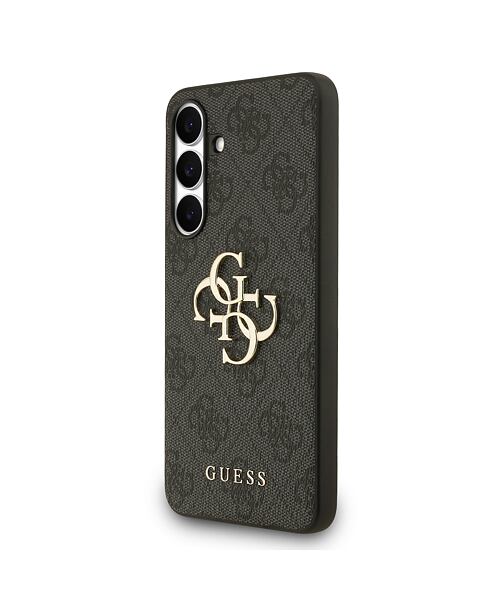 Guess PU 4G Metal Logo Zadní Kryt pro Samsung Galaxy S25 FE Grey