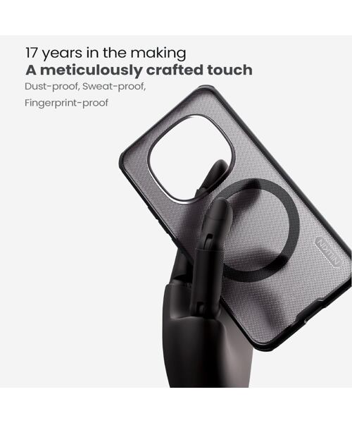 Nillkin Super Frosted PRO Magnetic Zadní Kryt pro Xiaomi Redmi Note 15 Pro+ 5G Transparent Black