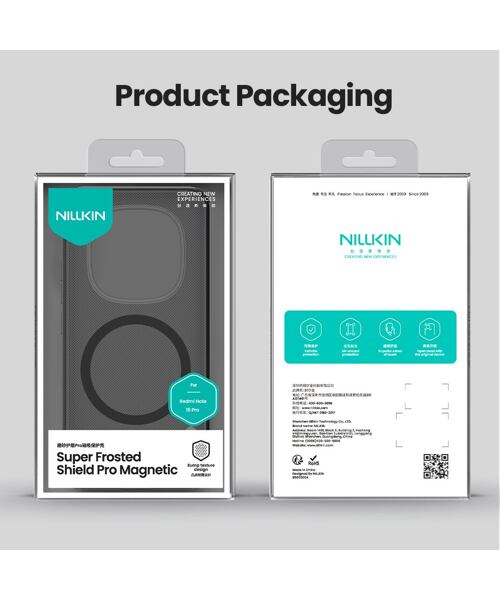 Nillkin Super Frosted PRO Magnetic Zadní Kryt pro Xiaomi Redmi Note 15 Pro 5G Transparent Black