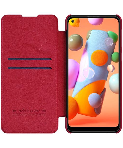 Qin book pouzdro pro Samsung Galaxy A21 (Nillkin) - červená