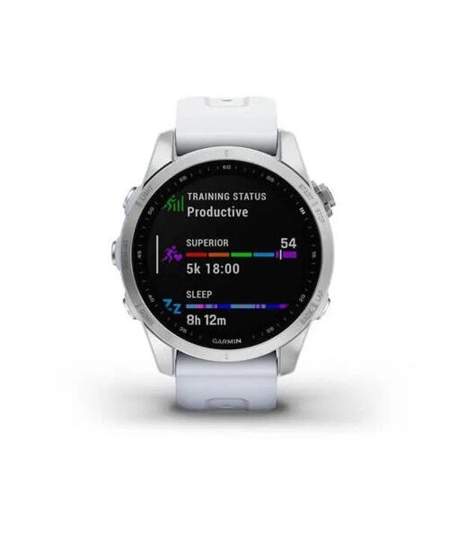 Garmin Fenix 7S Silver Whitestone Band