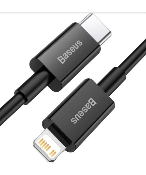 Baseus CATLYS-A01 Superior Fast Charging Datový Kabel USB-C to Lightning  20W 1m Black