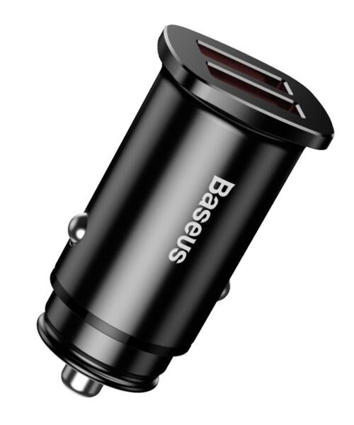 Baseus CCALL-DS01 Square Nabíječka do Auta 2xUSB QC3.0 30W Black